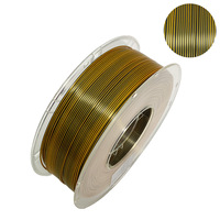 Filamen Printer 3D DEYI Silk PLA 1.75mm Dual Tri-color Co-extrusion +/-0.02mm Presisi Tinggi Glossy FDM 240C