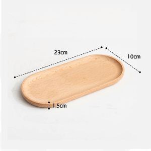 Manufacture Beech Modern Square Solid Wooden Tray for Party Use-Tea Tray Dried Fruit Dessert Food - Product Image 2