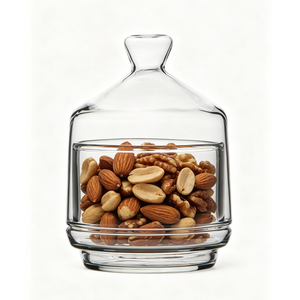 Hochwertiger Borosilikatglas-Lebensmittelbehälter mit Deckel, 240ml Fassungsvermögen, für Kuchen, Nüsse, Kaffeebohnen, Küchenlagerung, Kerzenwachs, Heimdekoration - Product Image 1