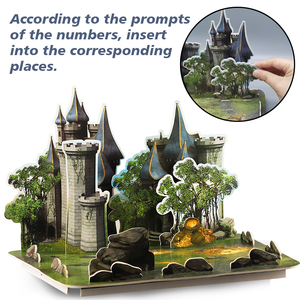 Set di Giocattoli da Disegno 3D Wayee Castello e Mondo dei Draghi in PVC per Bambini |   Kit Creativo Fai-da-Te con Vulcano e Piccoli Draghi - Product Image 4