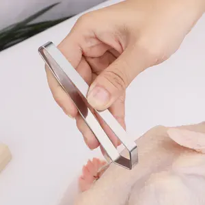 Stainless Steel Fish Bone Tweezers Flat and Slant Pliers Kitchen Meat Hair Remover Tool for Kitchen Salmon Trout