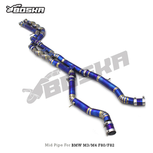 Tubo Intermedio de Longitud Igual para BMW M3/M4 F80/F82 3.0T 2014-2019, Tubo de Escape Boska Racing M3 de Titanio de 70 mm/2.75 Pulgadas, Tubos en X - Product Image 5