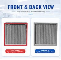 Filtre à air haute température durable, cadre en acier inoxydable 304, fibre de verre résistante à la chaleur, équipement de filtration industrielle