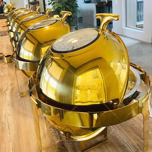 Truepai Roll Top Chafing Dish 6L Pemanas Makanan Stainless Steel Pemanas dengan Bahan Bakar Alkohol Kontrol Suhu 60-80C untuk Katering - Product Image 4