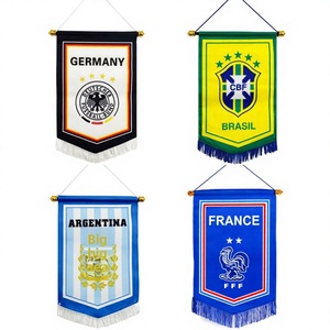 Bandera Doble de Tela de Cinco Esquinas de la Selección Nacional de Fútbol de Brasil, Argentina, Alemania, Holanda, Inglaterra y Francia 2026 - Product Image 1