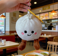 Porte-clés en peluche Tianjin Bun super mignon, jouet en peluche moelleux, décoration de porte-clés, personnalisable
