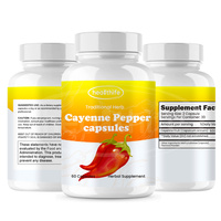 Complément alimentaire Capsules de piment de Cayenne Extrait de piment de Cayenne en poudre Capsules de capsaïcine