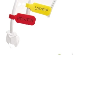 Étiquettes de câbles en nylon multi-couleurs inscriptibles avec fermeture auto-agrippante pour la gestion et l'identification des câbles électroniques - Product Image 2