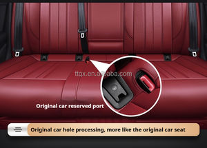 Cojines de asiento de coche de lujo de alta calidad 2017-2024 personalizados 360 ° todo incluido para <span class=keywords><strong>Audi</strong></span> A4/<span class=keywords><strong>A6</strong></span>/Q3/Q5 fundas de asiento de cuero de PVC vino rojo - Product Image 5