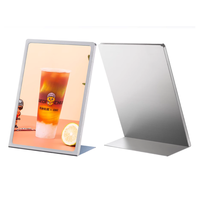 Présentoir de table de carte de boissons de menu de restaurant en acier inoxydable de haute qualité personnalisé