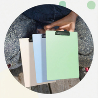 Vente en gros Boying Modèle 04 A4 A5 Porte-documents pliable en carton rigide et PP avec pince pour examens et écriture