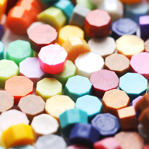Gránulos de cera octogonales para sellar, 500 g, colores mixtos, para sellar y estampar, suministros para manualidades - Product Image 1