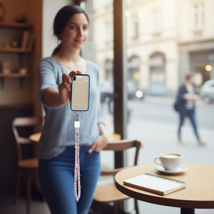 Cordino da 90 cm con porta badge trasparente - Product Image 3