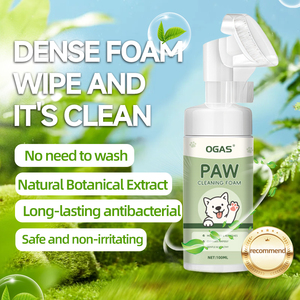 水を使わない、洗い流さない、環境に優しい、プラスチック製、優しい、天然成分配合のペット用足洗いフォーム（犬用デイリーケアとペットグルーミング用） - Product Image 2