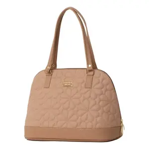 Sac à main dôme matelassé Fana Aubrey pour femme M3758, couleur maquillage, double poignée supérieure, style élégant, en cuir synthétique microfibre - Product Image 1