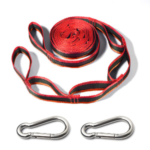 Sangles <span class=keywords><strong>de</strong></span> <span class=keywords><strong>hamac</strong></span> professionnelles en gros, 2 m, 3 m, 6 boucles, sangles d'arbre <span class=keywords><strong>pour</strong></span> le camping en plein air, système <span class=keywords><strong>de</strong></span> <span class=keywords><strong>suspension</strong></span> sans étirement, <span class=keywords><strong>kit</strong></span> - Product Image 5