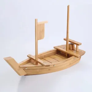 ニューウェル木製フードホワイトクリーン木製木製クラフトナチュラル再利用可能な木製日本寿司ボート短納期