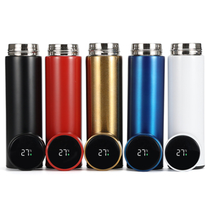 Bouteille d'eau intelligente en acier inoxydable écologique de 500 ml avec affichage de la température et couvercle LED, gobelet pour cadeaux d'affaires - Product Image 2