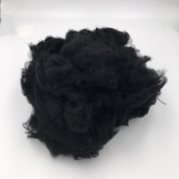 Super prix bas sur 1.4d 38mm fibre de polyester PSF noir vierge de haute qualité!