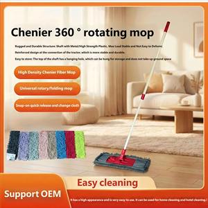 Nouvelle Arrivée - Serpillère Rotative 360° à Grande Tête de 42 cm en Microfibre, pour Nettoyage Humide et Sec, Mains Libres, pour le Nettoyage Domestique - Product Image 1