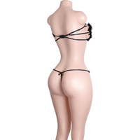 Bikini string à imprimé léopard, tenue de strip-teaseuse, lingerie transparente, body en maille, vêtements de club, vêtements de danse exotique, vêtements de scène