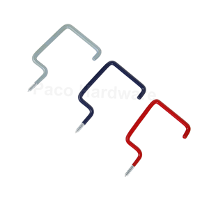 Crochet de Garage mural robuste monté au plafond outil enduit de PVC organiser le crochet mural de stockage pour la chaise d'échelle de vélo de jardin de Garage - Product Image 1