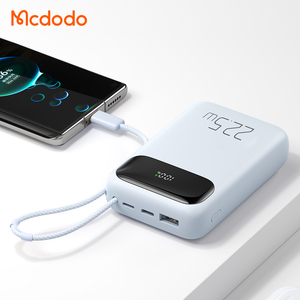 Banco de Energía Portátil con Cable USB C, 10000 mAh, 22.5 W, Pd 20 W, Pantalla Digital, Cable Integrado, Compatible con VOOC, AFC, SCP, FCP, PD - Product Image 5