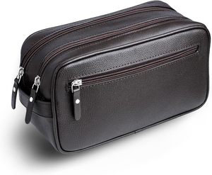 Sac à main en PU pour homme avec logo personnalisé, grande capacité, léger, résistant à l'usure, sac de toilette de luxe, vente en gros - Product Image 6