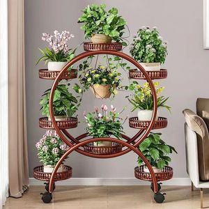 Support à fleurs en métal en fer, créatif et moderne, intérieur/extérieur, 3 étagères, design <span class=keywords><strong>contemporain</strong></span>, pour plantes succulentes, utilisation dans le <span class=keywords><strong>jardin</strong></span>. - Product Image 3