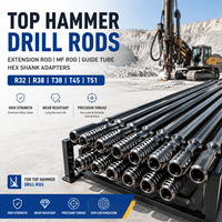 Tige d'extension forgée pour marteau de forage R32 R38 T38 T45 T51, tige MF pour outil de forage de roche minier