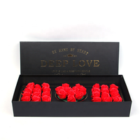 Boîte à fleurs pliable vide personnalisée pour roses, boîte à fleurs rectangulaire pour la fête des mères, boîte à fleurs pour maman