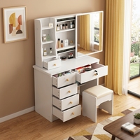 Meilleures ventes transfrontalières : Commode de chambre moderne avec serrure, petite coiffeuse avec miroir simple éclairé coulissant, vente en gros