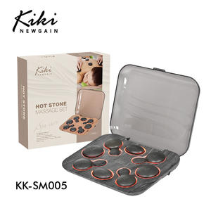 KIKI NEWGAIN KK-SM005 12PCS Hot Stone Massage Set Profession elle Massage mit Heizbox Wärme massage Kit Nature Energy Stones - Product Image 2