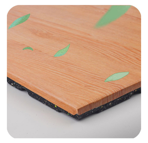 Chất lượng cao Hạt Gỗ PVC cao su phòng tập thể dục thảm sàn không mùi hấp thụ phòng tập thể dục sàn gạch cao su - Product Image 3