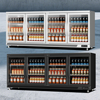 Réfrigérateur à bar 2 portes ETL/CE 200L (7,06 pi³) avec porte vitrée électronique, refroidisseur de boissons, armoire à vin personnalisée
