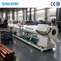 Machine d'extrusion de tuyaux à double vis en PVC/PE/PP, conception à double vis, haute sécurité, ligne de production automatique de tuyaux de drainage