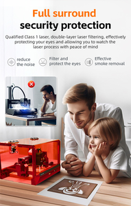 DAJA A7 MINI PRO Grabador láser Máquina cortadora de grabado láser Cubierta completa DIY <span class=keywords><strong>PC</strong></span> APP Control para madera Metal Joyería Plástico - Product Image 6