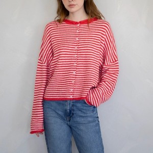 Nuovo <span class=keywords><strong>Cardigan</strong></span> da Donna Personalizzato con Bottoni, Morbido e Confortevole, Mini a Righe, Manica Lunga, Produttore di Maglioni <span class=keywords><strong>Cardigan</strong></span> - Product Image 4