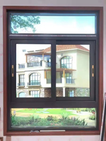 Ventana Interior Moderna de Aluminio para Residencias, Marco Estrecho, Vidrio de Doble Capa, Insonorizada, Corredera, con Persianas, para Cocina y Baño