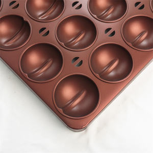 Factory Direct Bakeware 25 Cavities Peach-shaped Bread Baking Pan Aluminum Steel Baking Tray for <strong>Cake</strong> <strong>Maker</strong> - Product Image 5