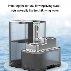 Fontaine à eau pour animaux de compagnie en acier inoxydable, bol à boire automatique, distributeur d'eau circulante pour chats et chiens - Product Image 1