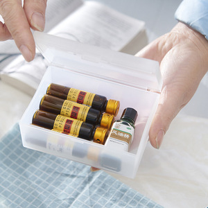 <b>Small</b> Square Transparent PP Storage Box For Office Organizing Desktop Accessories - Product Image 3