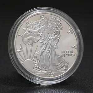 Fornitore cinese vendita calda personalizzata prezzi economici statua della libertà moneta commemorativa monete americane dell'aquila d'argento