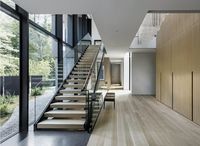 Escalier intérieur de villa, escalier en acier pour l'intérieur