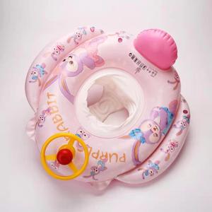 ห่วงยางว่ายน้ำรูปนางเงือกสำหรับเด็ก 0-8 ปี แบบหนาพิเศษ ป้องกันการพลิกคว่ำ พร้อมที่จับแบบพวงมาลัย - Product Image 3