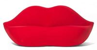 Sofá de Tela con Forma de Labios Rojos GEDO Creative, Sofá Pequeño para Ahorrar Espacio en la Sala de Estar