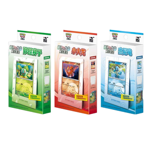 PQ ptcg đối tác ban đầu hiển thị hộp tăng cường Poke-moned Charmander squirtle Bulbasaur giấy sưu tập thẻ chơi - Product Image 1