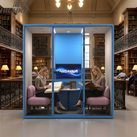 Cabinas de oficina insonorizadas de Alibaba, cabinas de vidrio con reducción de ruido para biblioteca