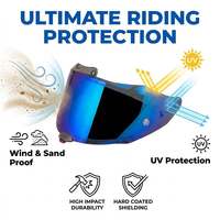 Visière de remplacement pour casque de moto R1R, pare-soleil, protection UV, compatible avec KYT R1R