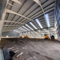 Bâtiment en acier préfabriqué durable, entrepôt industriel en acier avec structure en acier robuste